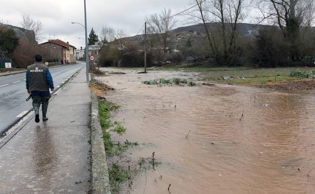 Inundaciones en el Oja, en Ojacastro, en una imagen de archivo.