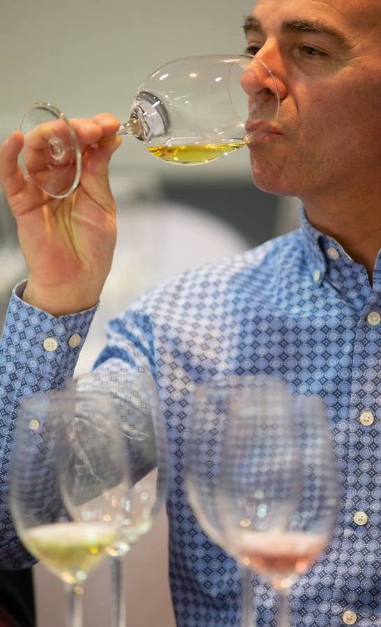 Esperanza Elías, enóloga de Rioja Vega, presentó los nuevos vinos de la bodega de Viana.