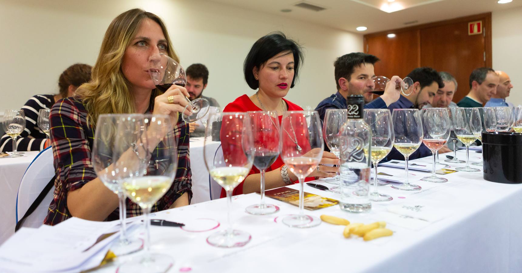 Esperanza Elías, enóloga de Rioja Vega, presentó los nuevos vinos de la bodega de Viana.