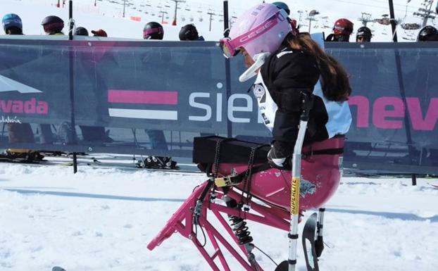 Una de las competidoras, en la prueba organizada en Sierra Nevada