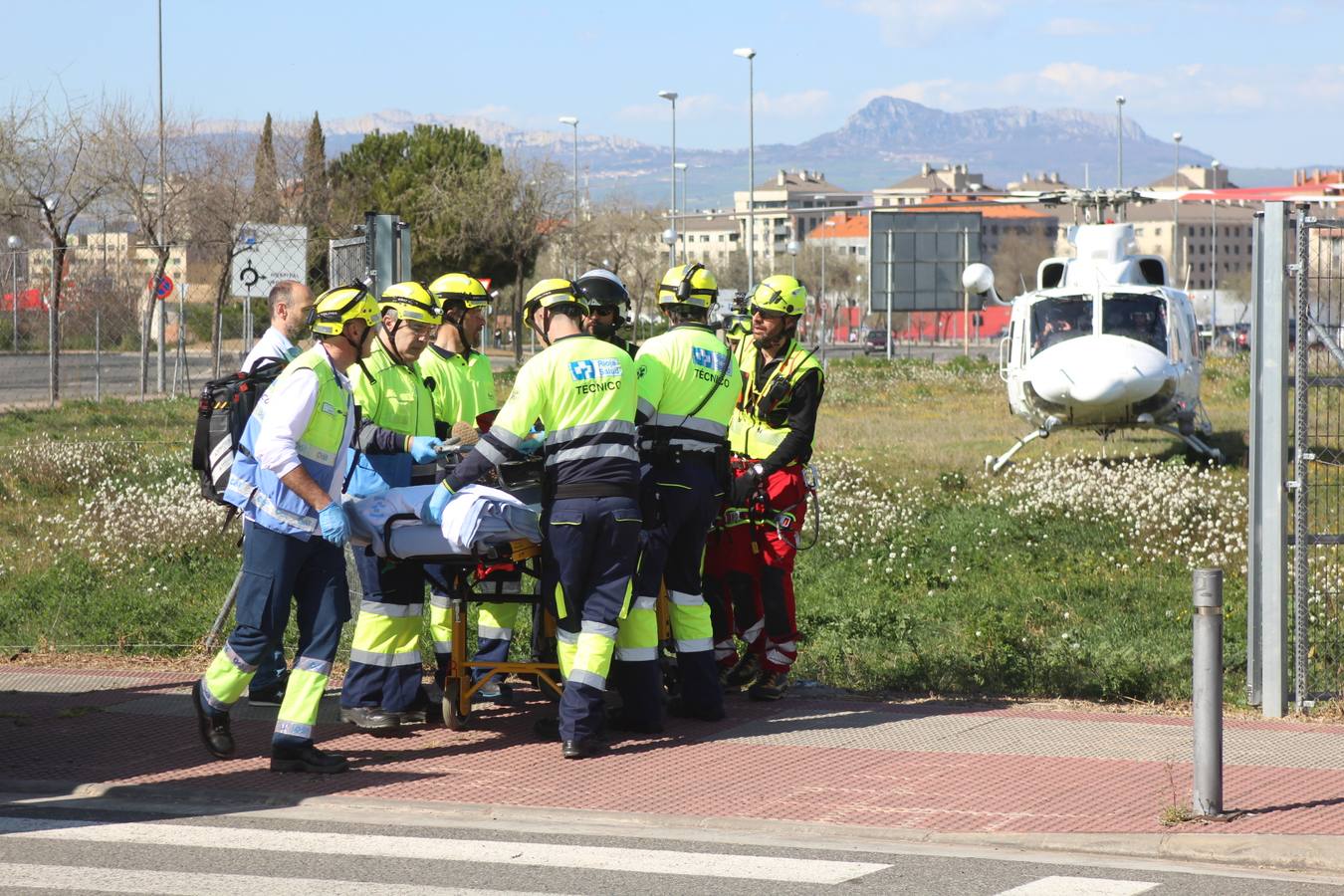 El herido, con fractura de tibia, es un francés que entrenaba para una prueba la 'enduro' de La Rioja Bike Festival de Viguera