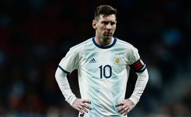 Leo Messi, con la seleción argentina. 