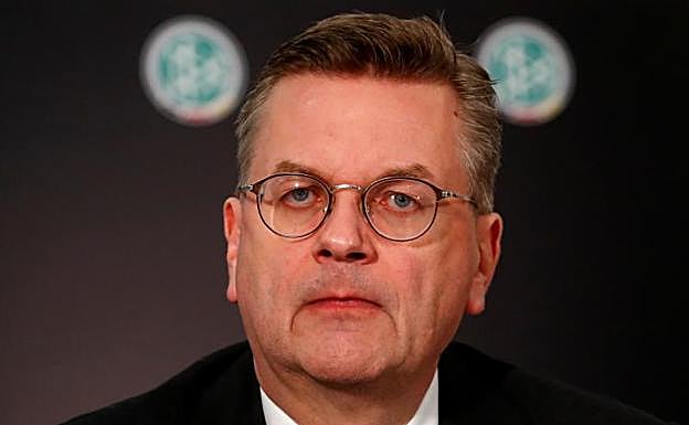 Reinhard Grindel, en conferencia de prensa. 