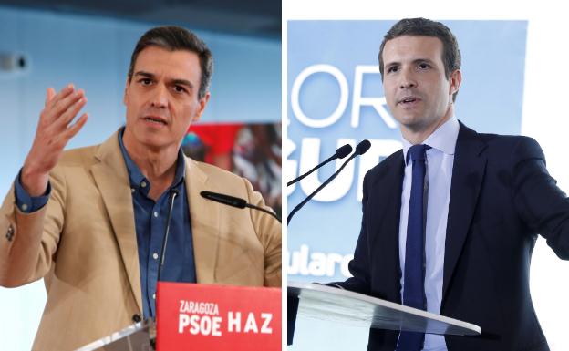 Pedro Sanchez y Pablo Casado.