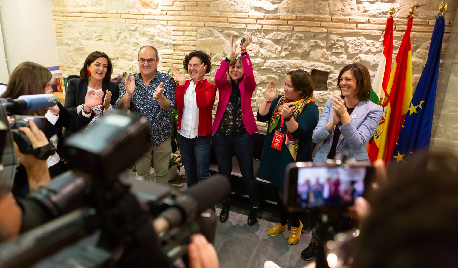 Los socialistas celebraronlos buenos resultados obtenidos 