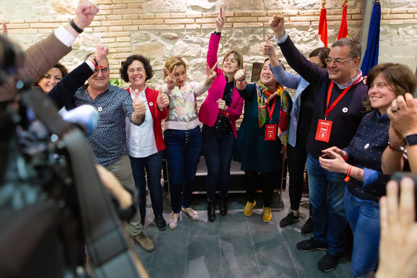 Los socialistas celebraronlos buenos resultados obtenidos 