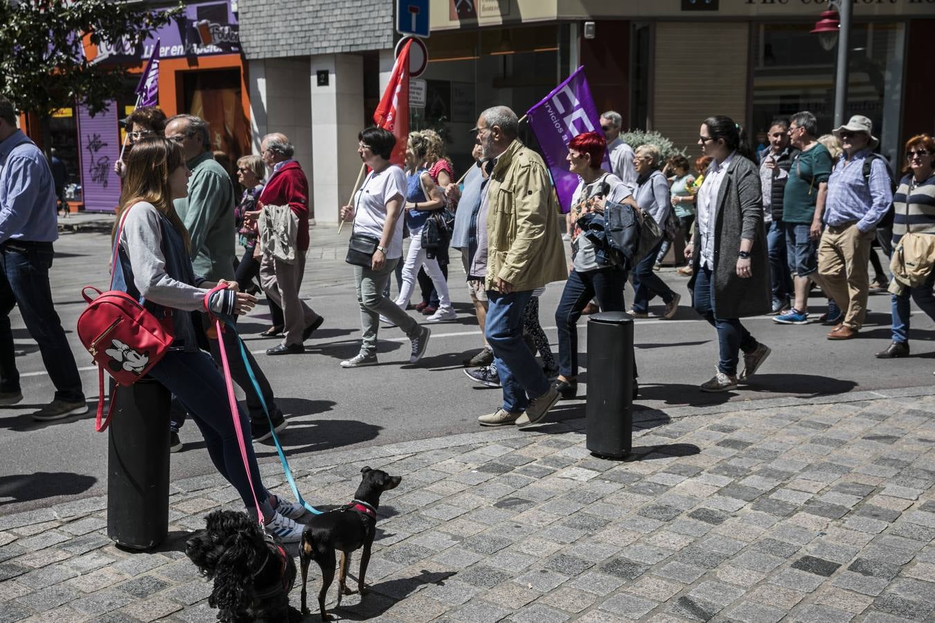 Las centrales mayoritarias logran reunir a entre 4.000 y 5.000 personas en la tradicional movilización del Día del Trabajo