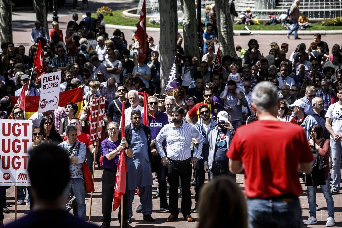 Las centrales mayoritarias logran reunir a entre 4.000 y 5.000 personas en la tradicional movilización del Día del Trabajo