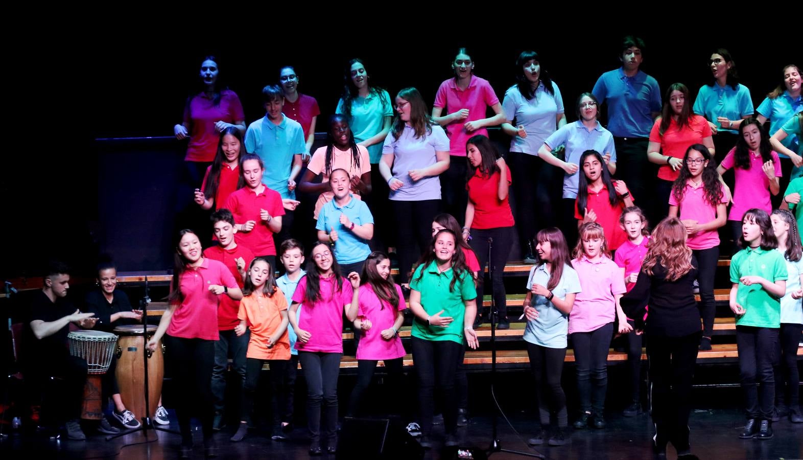 En el concierto participaron cuatro formaciones musicales y 200 niños.