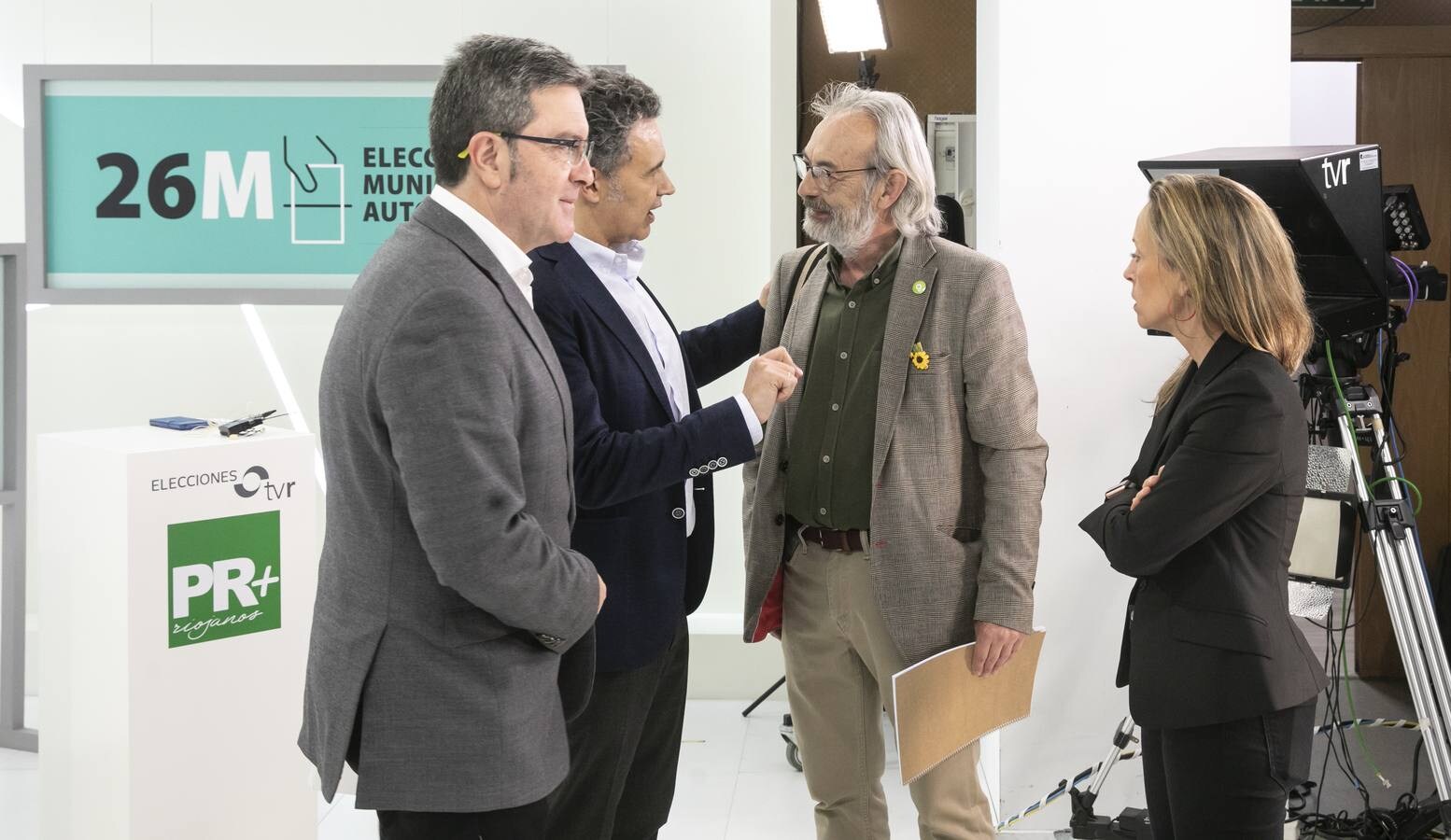 Fotos: La otra cara del debate de los candidatos a la Alcaldía de Logroño en TVR