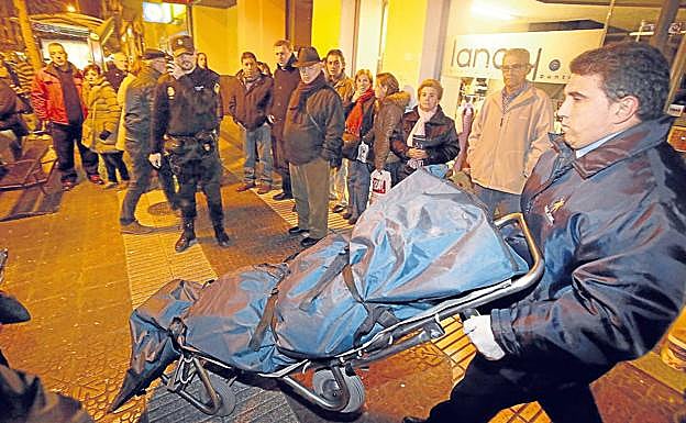Imagen de archivo del día del asesinato de Carmen Calderón, el 17 de febrero del 2014 en Logroño. 