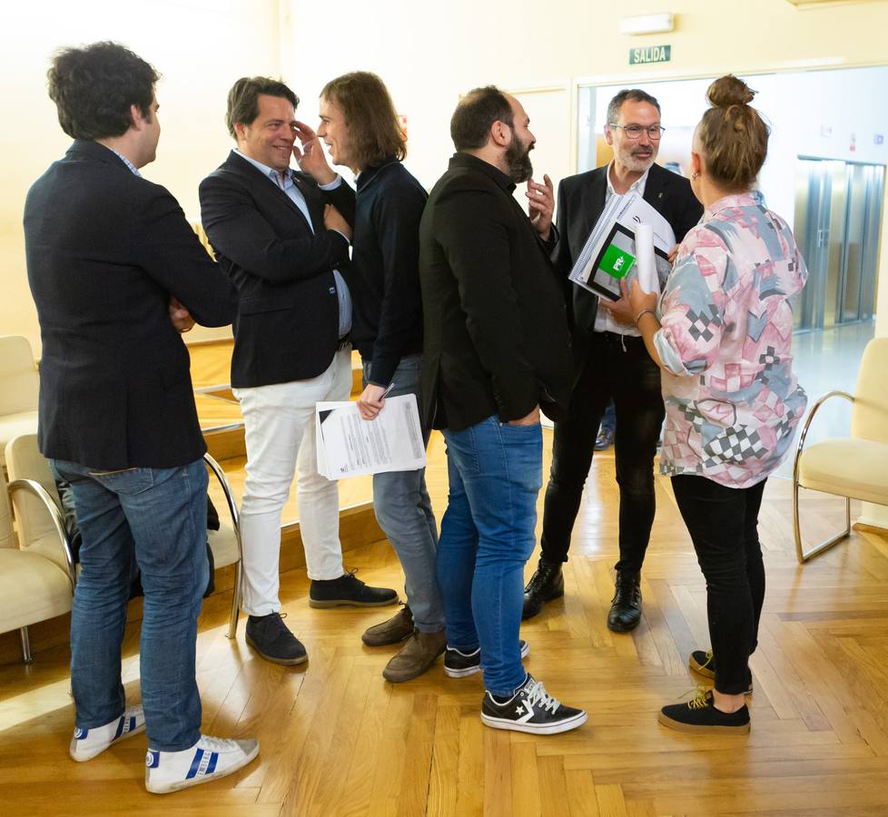 Fotos: Los corrillos, los gestos...del último pleno de esta legislatura en Logroño