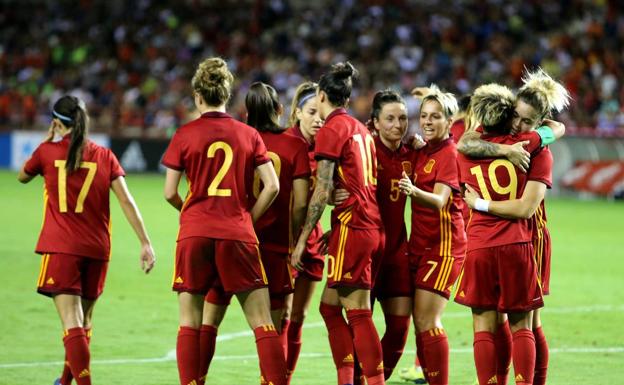 Imagen del partido disputado ante Serbia en Las Gaunas