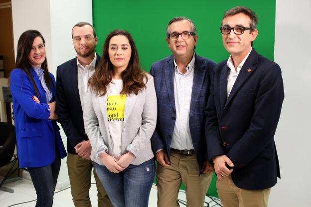 Los candidatos de Calahorra pasaron por los estudios de TVR en la campaña. 