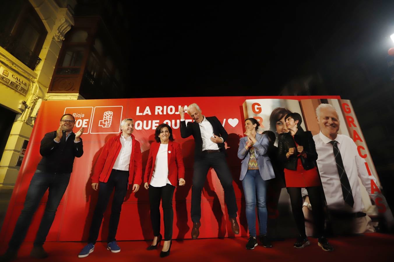 Fotos: El PSOE celebra su victoria en las elecciones autonómicas y municipales de La Rioja