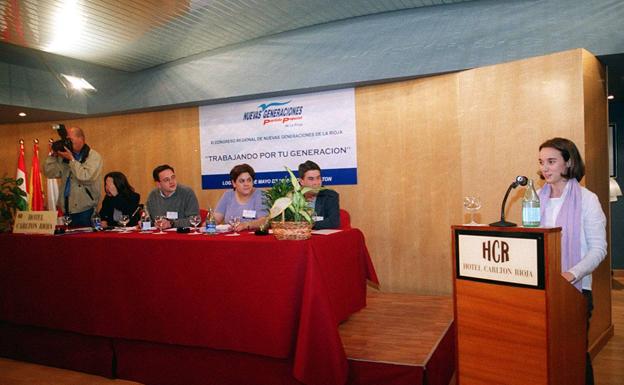 oncepción Gamarra durante su intervención en el Congreso Regional de Nuevas Generaciones del Partido Popular.