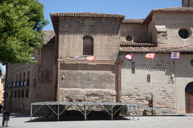 San Bartolomé, ya sin la polémica lona.