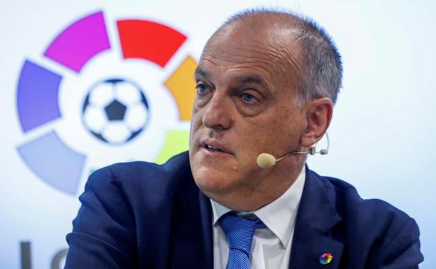 El presidente de LaLiga , Javier Tebas.