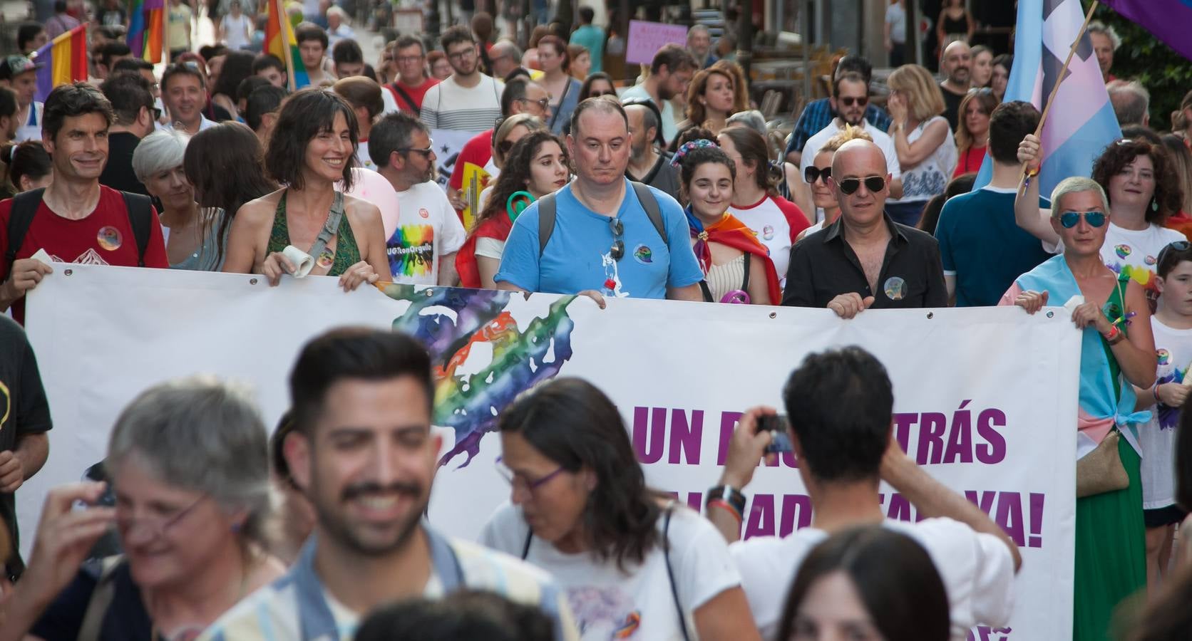 Unos jóvenes, durante la manifestación