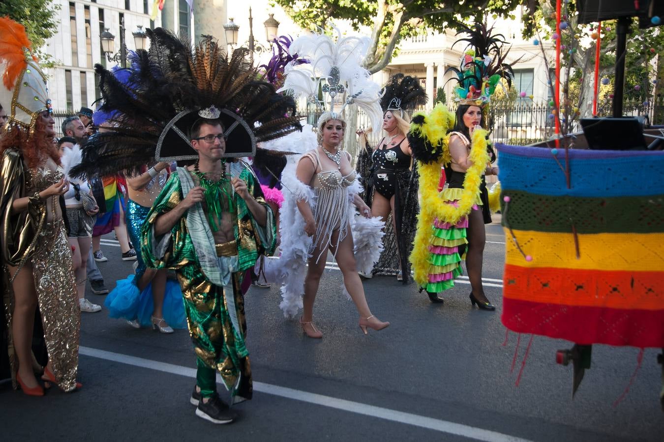 Unos jóvenes, durante la manifestación