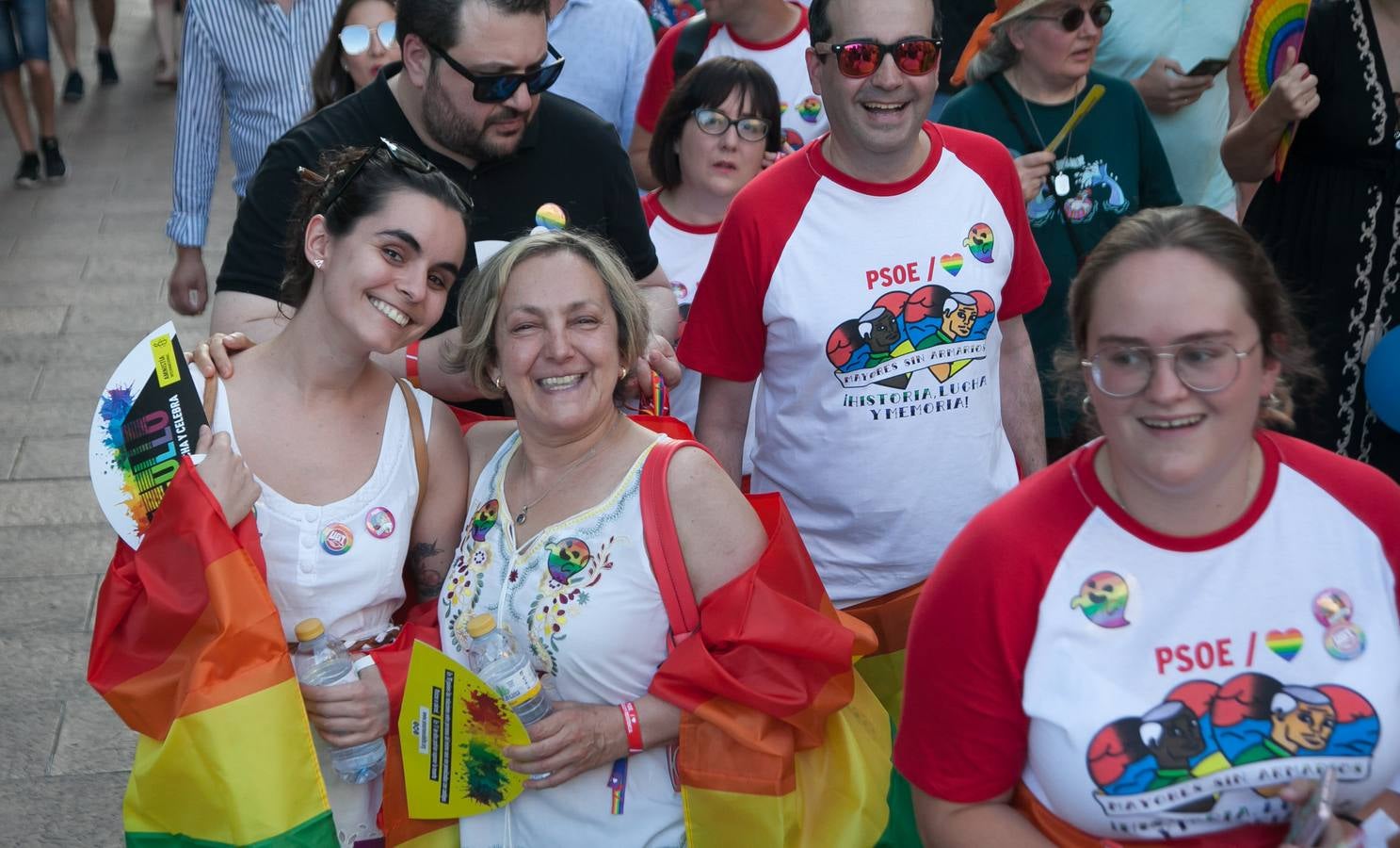 Unos jóvenes, durante la manifestación