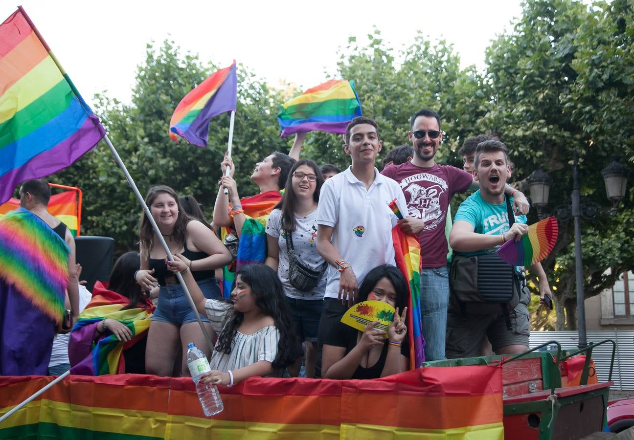 Unos jóvenes, durante la manifestación