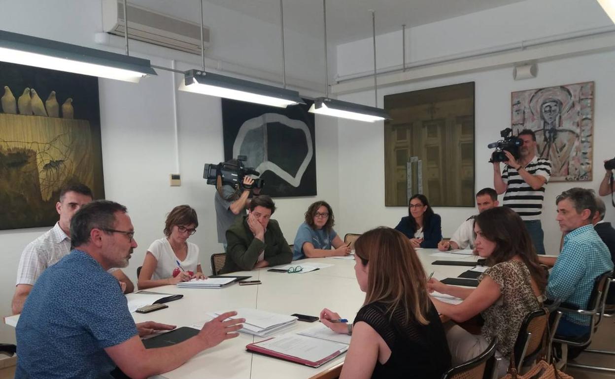 Reunión del primer Consejo de Logroño Deporte con Rubén Antoñanzas al frente