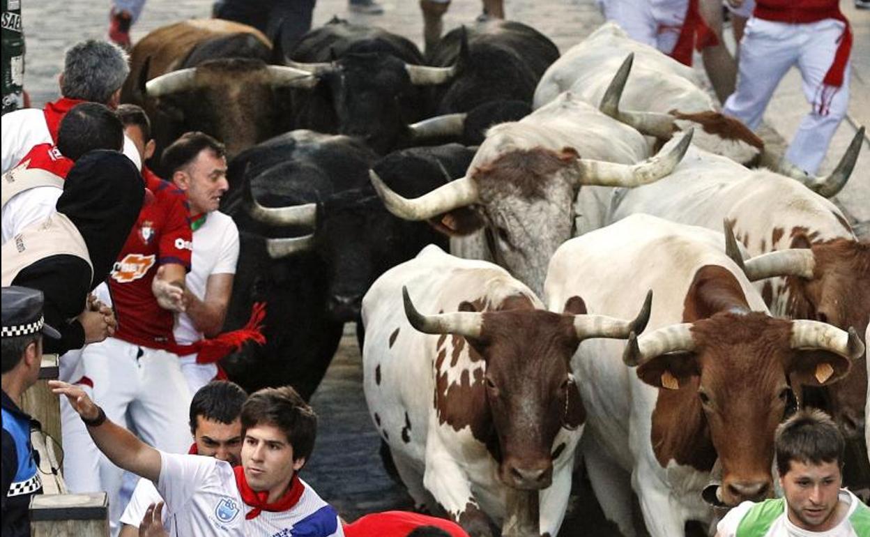 Encierro de los Sanfermines 2019.