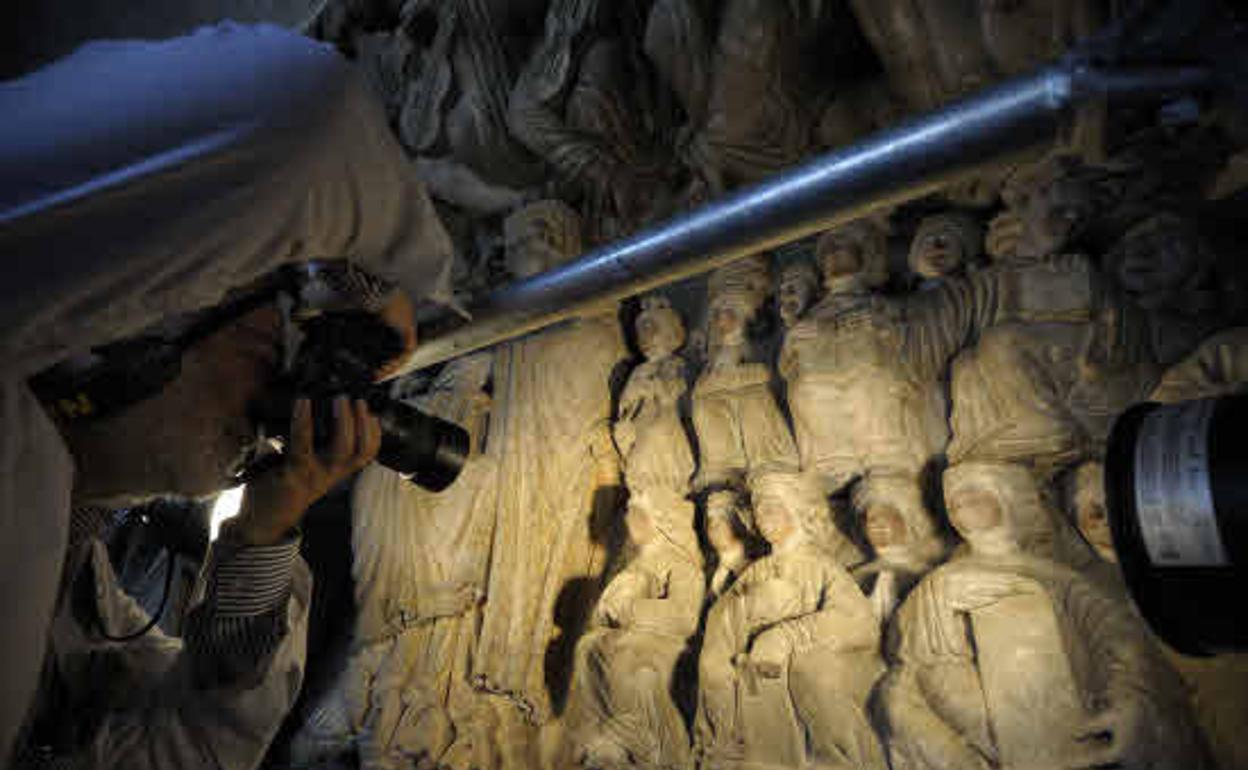 Figuras del Pórtico de la Gloria en la Catedral de Santiago 