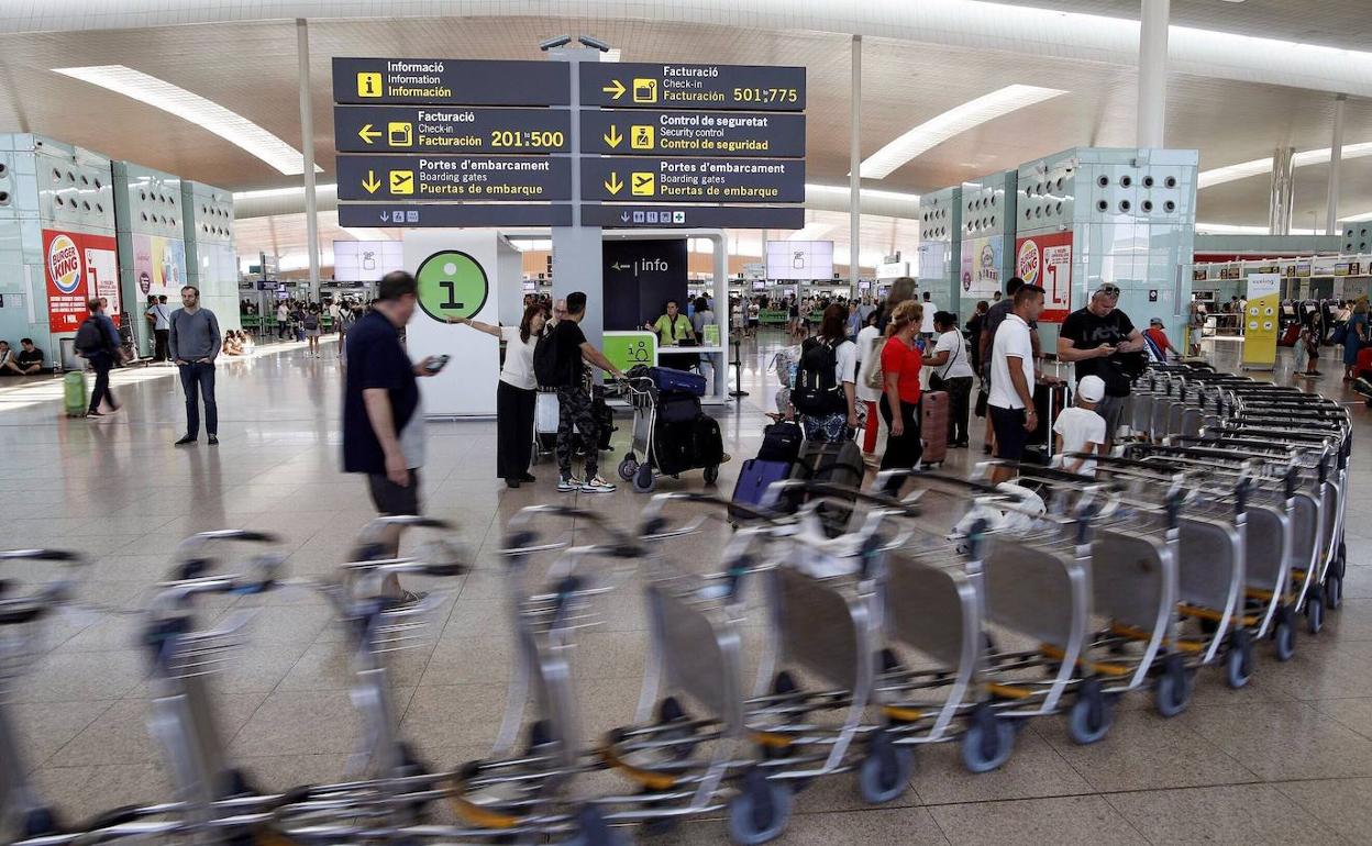 Aeropuerto de El Prat, en Barcelona. 