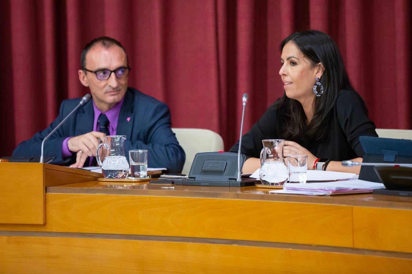 Fotos: Los gestos, los saludos las conversaciones en el Pleno del Ayuntamiento de Logroño