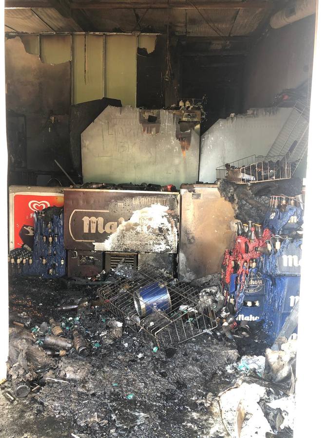 Incendio en el bar de las piscinas de Nalda