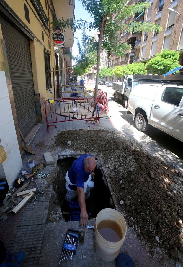 Fotos: Los trabajos en la calle Vitoria, en imágenes