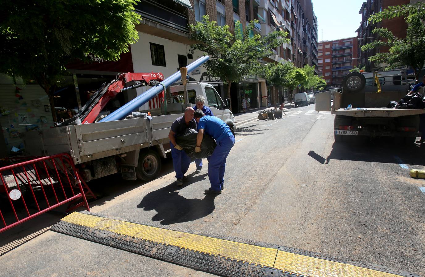 Fotos: Los trabajos en la calle Vitoria, en imágenes