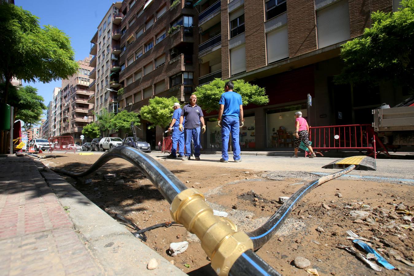 Fotos: Los trabajos en la calle Vitoria, en imágenes