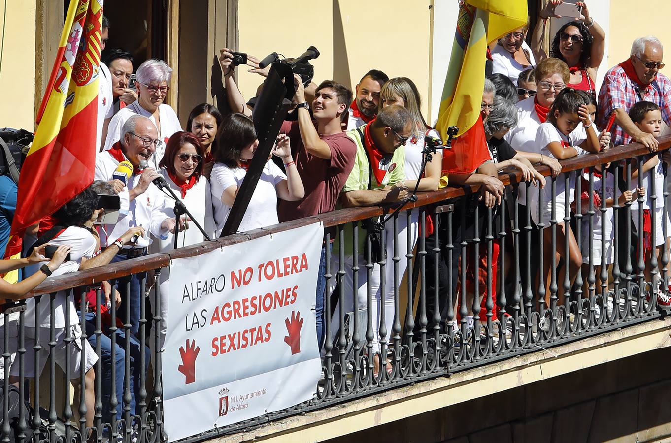 Disparo del cohete en Alfaro.