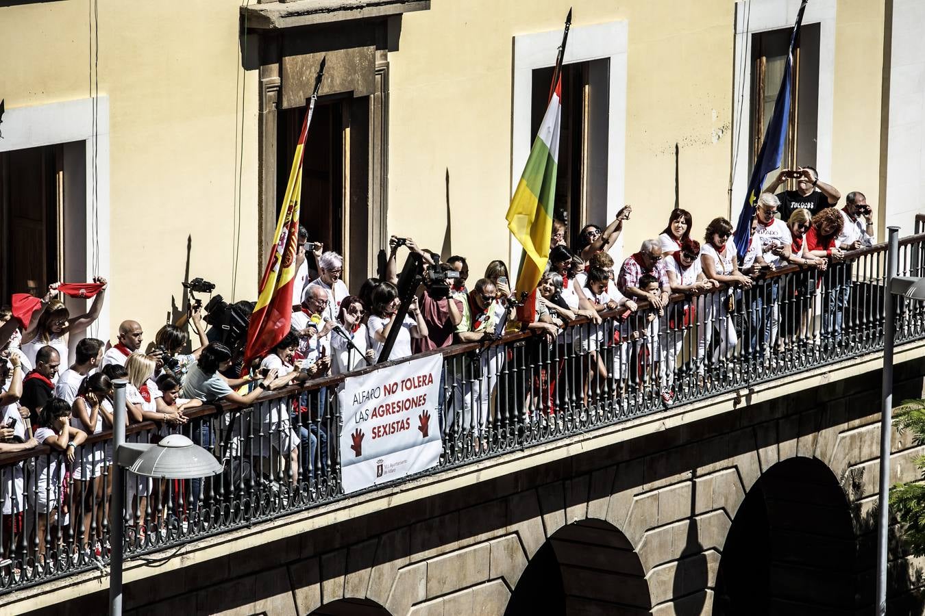 Disparo del cohete en Alfaro.