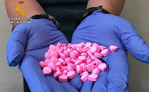 Las pastillas incautadas a la mujer detenida. 