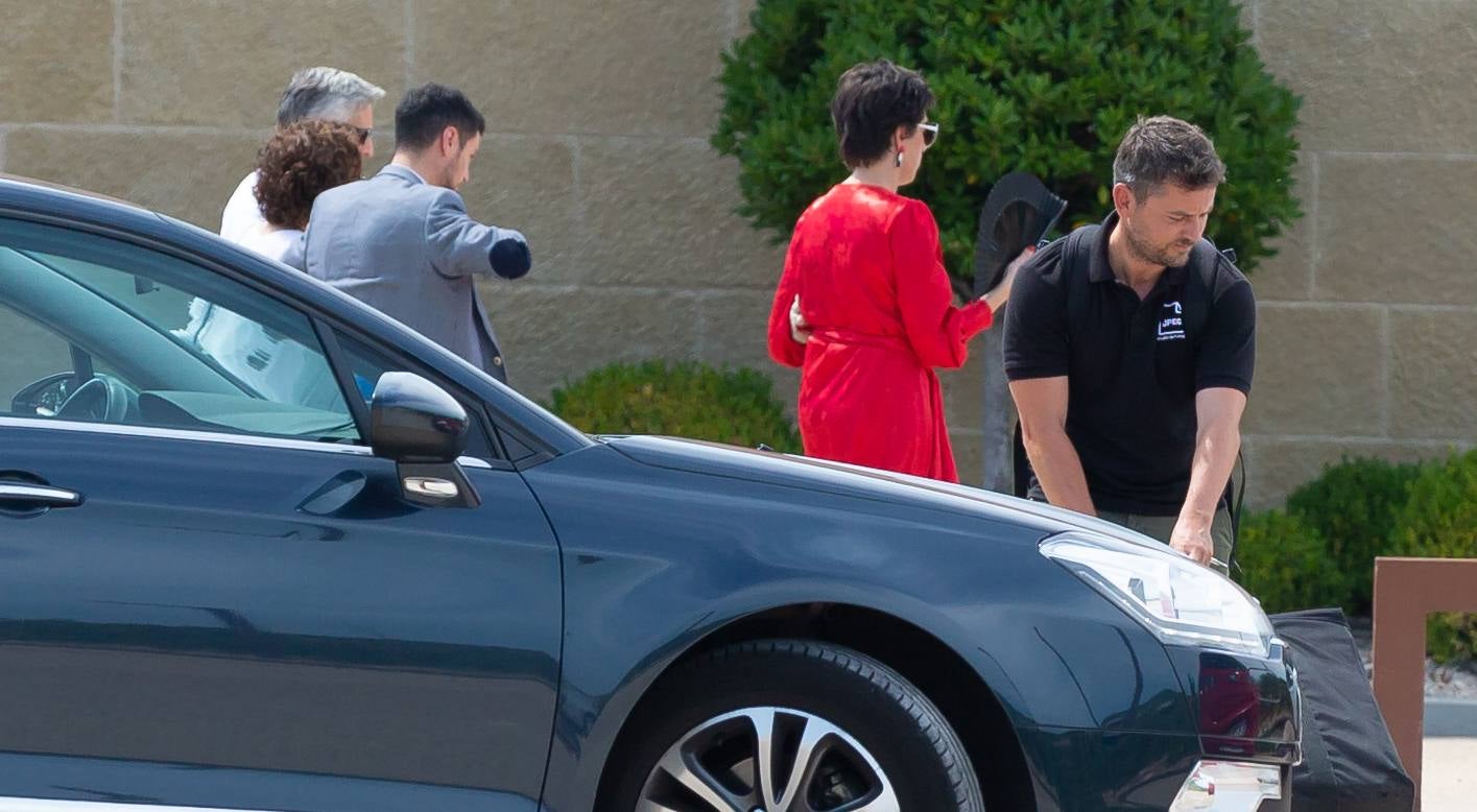 Andreu, en su llegada a la comida.
