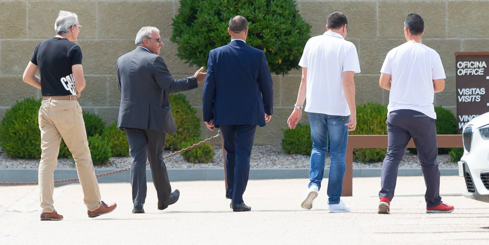 Andreu, en su llegada a la comida.