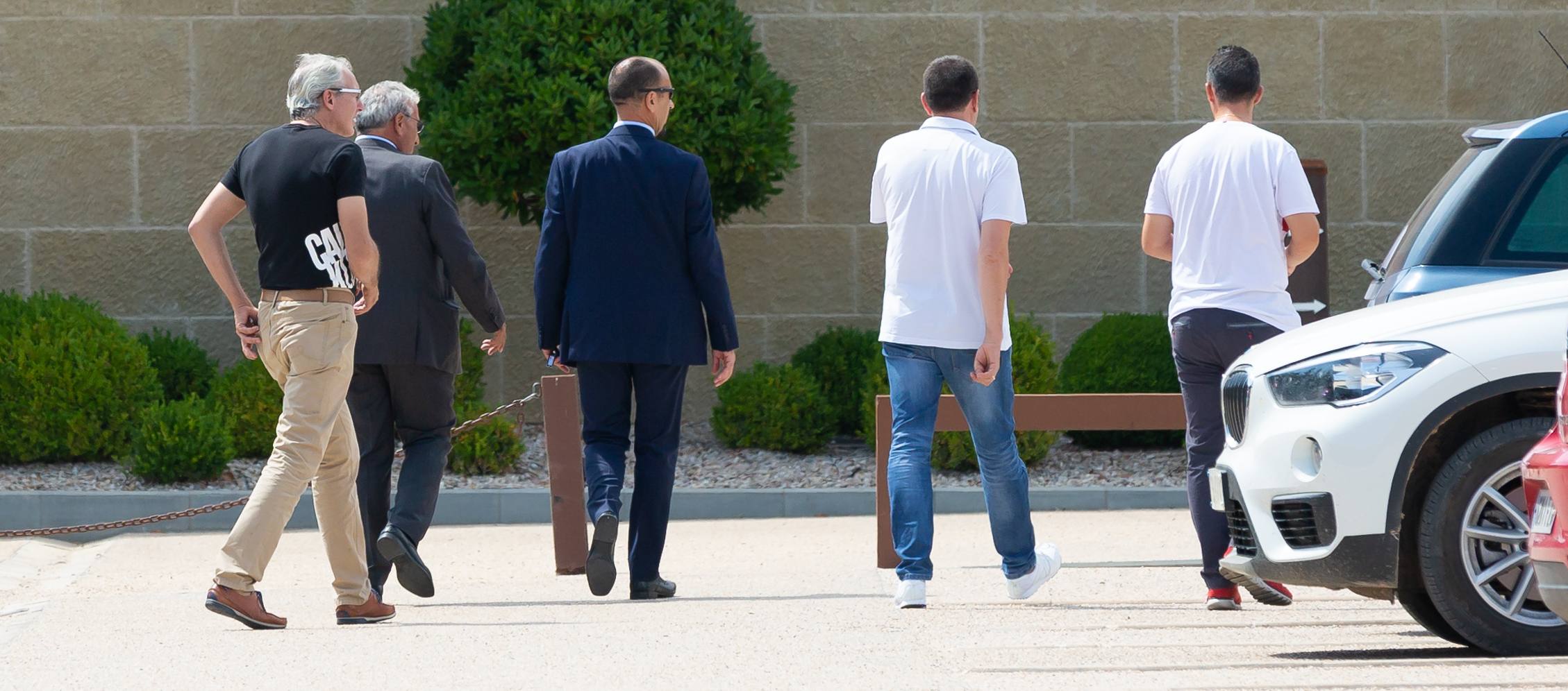 Andreu, en su llegada a la comida.