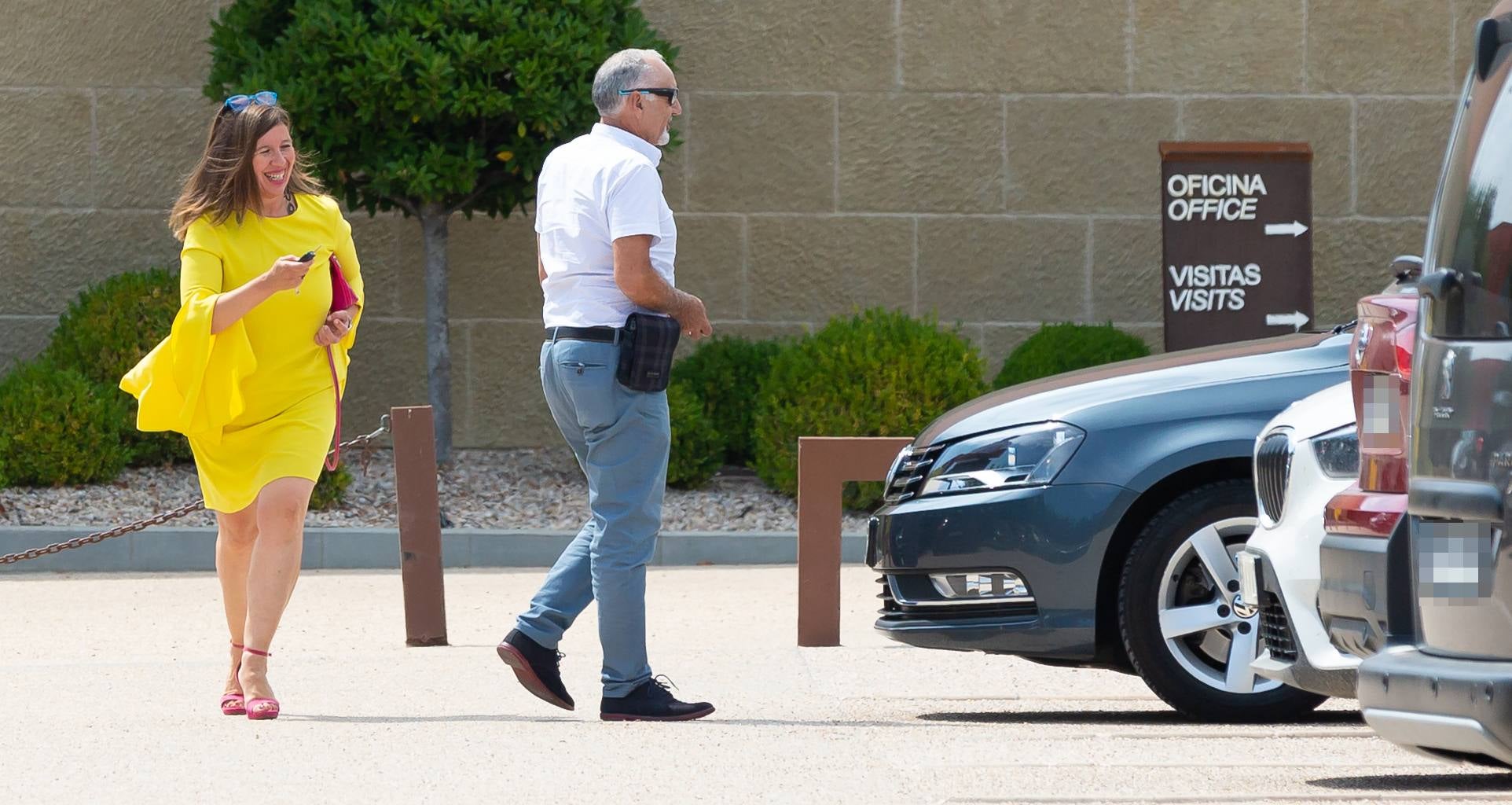 Andreu, en su llegada a la comida.