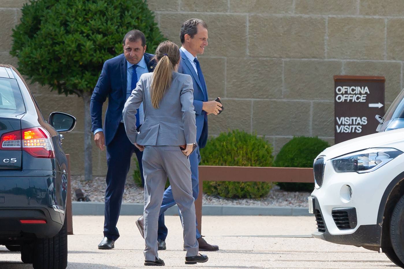 Andreu, en su llegada a la comida.