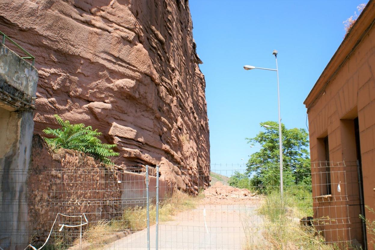 Estado actual del acceso a la ciudad de Nájera por Peñaescalera. 