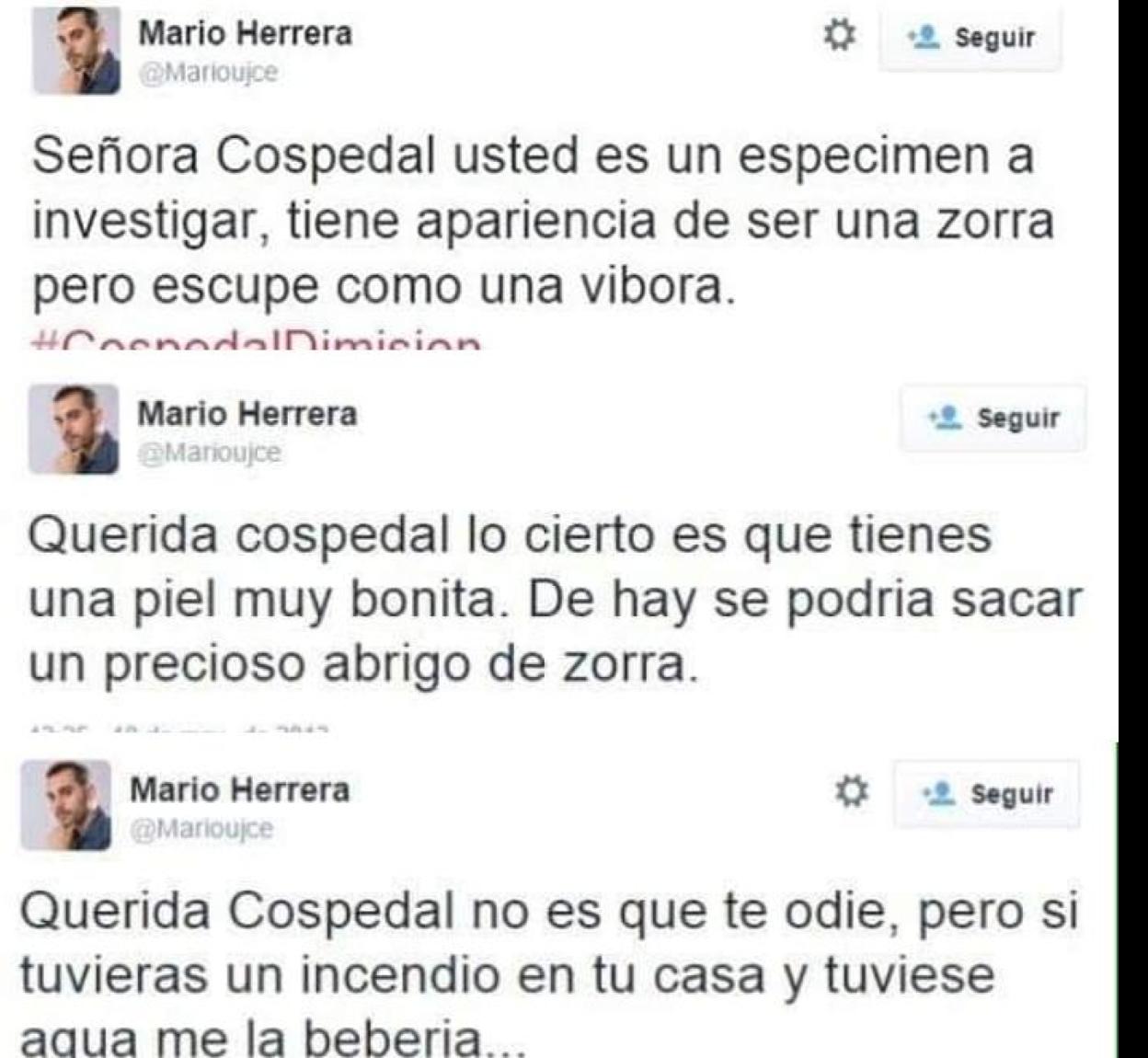 Los polémicos tuits de Herrera.