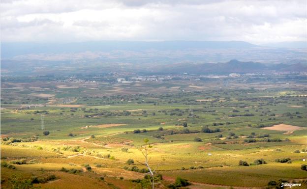 Vista de la cuenca baja del Najerilla desde la Dehesa de Navarrete