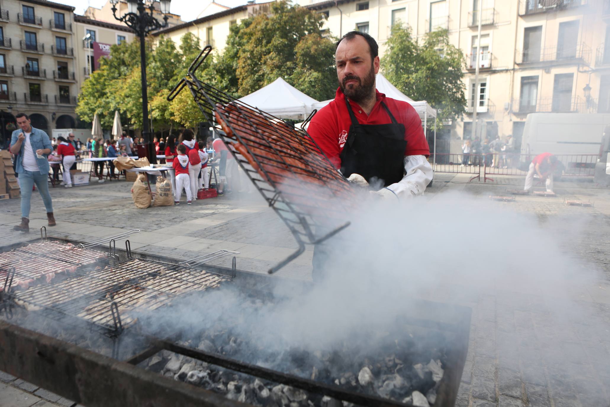 Degustaciones de choricillo, panceta y sardina