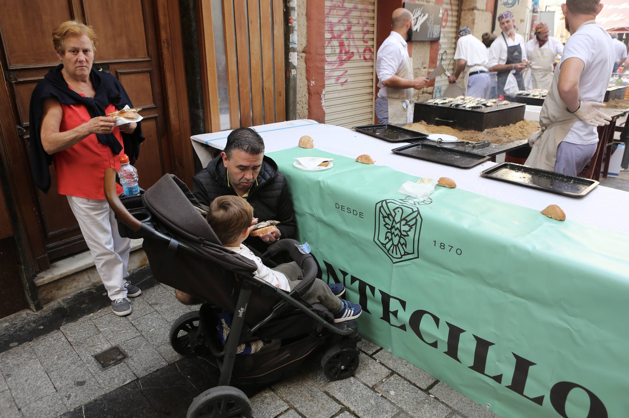 Degustaciones de choricillo, panceta y sardina