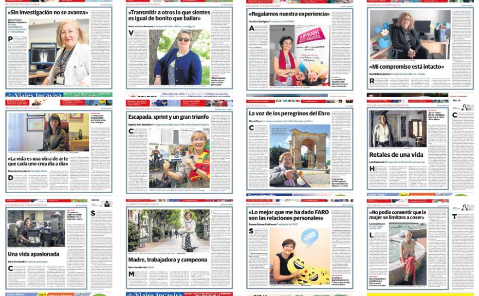 Reportajes 'riojanas extraordinarias' publicados cada lunes en Diario LA RIOJA desde el mes de marzo, excepto en agosto