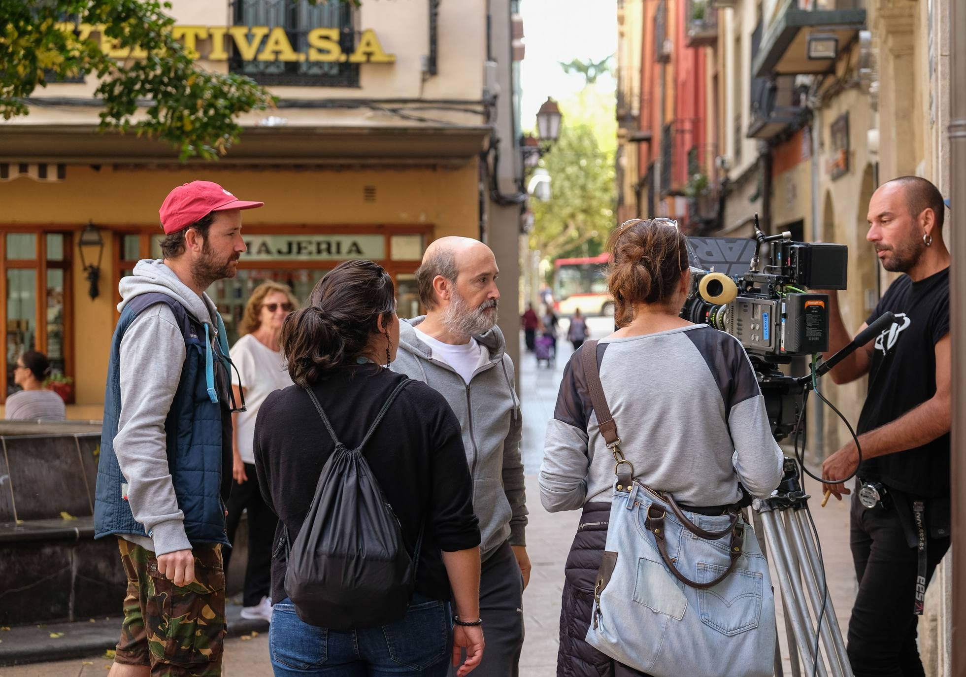 Javier Cámara rueda en Logroño su serie 'Vota Juan'